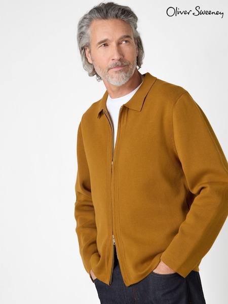 Oliver Sweeney Yellow 100% Cotton Knitted Jacket (F74198) | £199