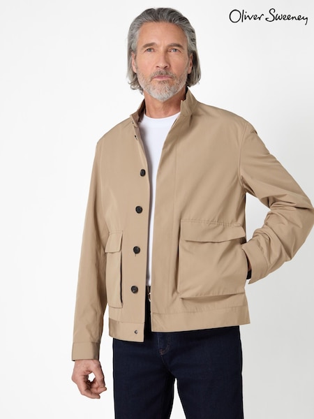 Oliver Sweeney Cream Showerproof Cotton Jacket (F74203) | £229