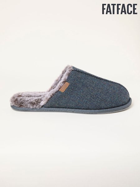 FatFace Harvey Blue Check Mule (F74262) | £32