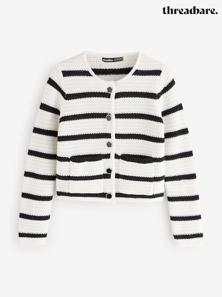 Threadbare Black Threadbare Button Up Knitted Cardigan (F74299) | £28