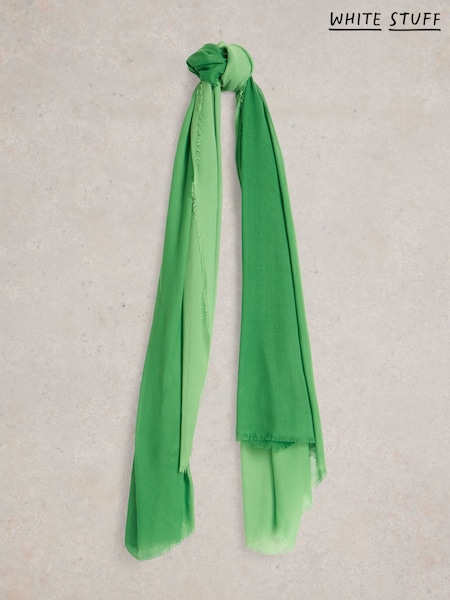White Stuff Green Oversized Penny Plain Scarf (F74489) | £25