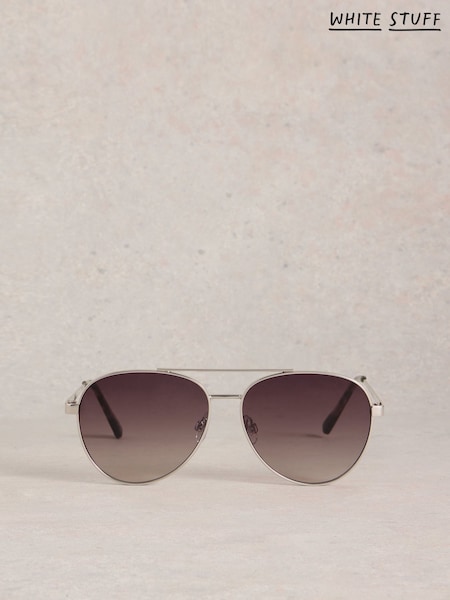 White Stuff Silver Aviator Style Glasses (F74491) | £35