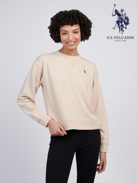 U.S. Polo Assn. Natural Womens Double Horsemen Crew Sweatshirt (F74539) | £50