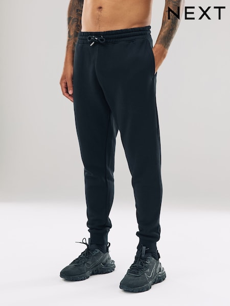 Black Slim Fit Cotton Rich Jersey Joggers (F74550) | £26