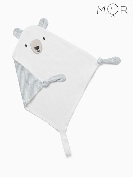 MORI Blue Bear Cotton & Bamboo viscose Baby Comforter (F74648) | £17