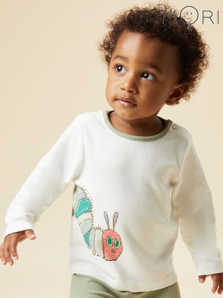 MORI Very Hungry Caterpillar Organic Cotton L/S T-Shirt (F74662) | £22 - £24