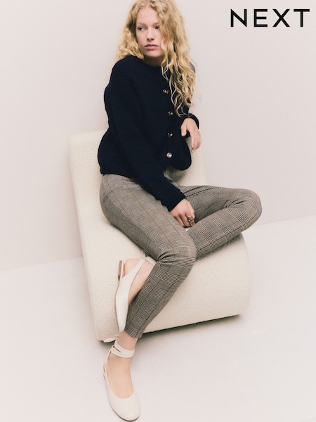Brown Check Ponte Leggings (F74673) | £22