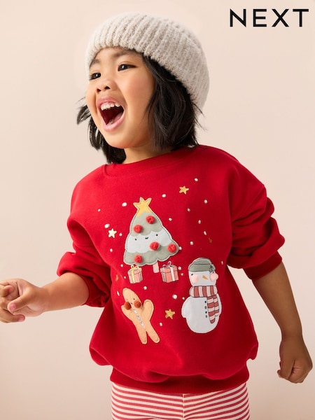 Red Christmas Characters Sweatshirt & Leggings Set (3mths-7yrs) (F74696) | £16 - £20