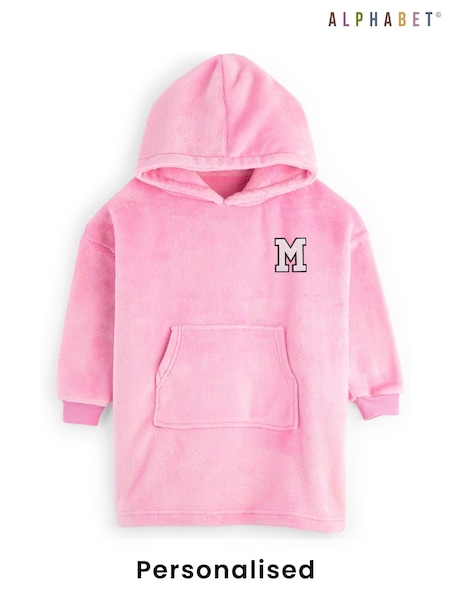 Alphabet Personalised Kids Character Cushion Hooded Blanket (F74806) | £28