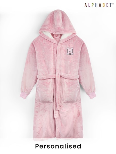 Alphabet Personalised Womens Hooded Cuffed Robe (F74808) | £48