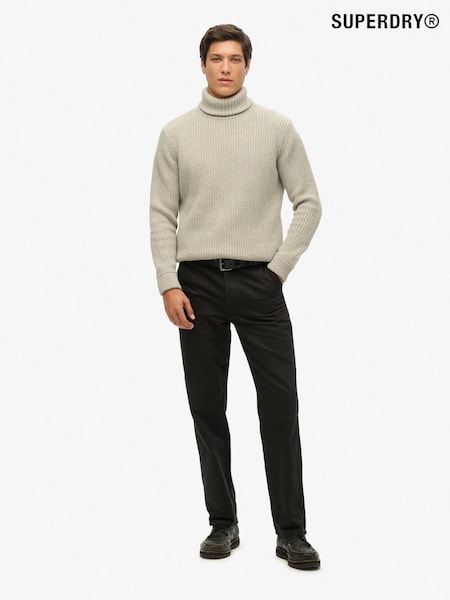 Superdry Black 100% Cotton Merchant 5 Pocket Work Jeans (F74843) | £90
