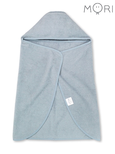 MORI Blue 100% Cotton Super Soft Kids Hooded Towel (F74907) | £30