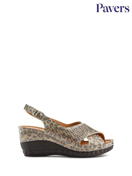 Pavers Metallic Cushioned Smart Slingback Sandals (F74911) | £35