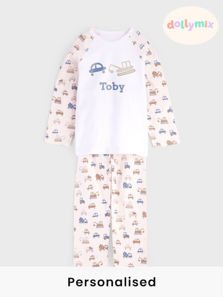 Personalised Girls Rainbow Pyjamas Set by Dollymix (F74919) | £24