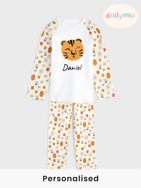 Personalised Girls Rainbow Pyjamas Set by Dollymix (F74924) | £24
