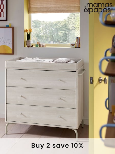 Mamas & Papas Parchment Kinlay Nursery Dresser Changer (F75043) | £460