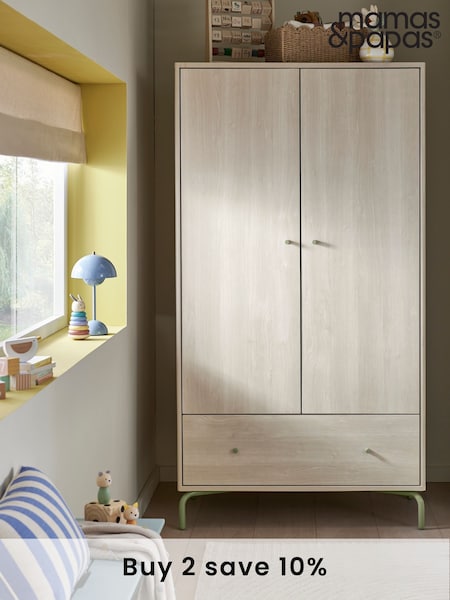 Mamas & Papas Moss Green Kinlay Nursery Wardrobe (F75049) | £525