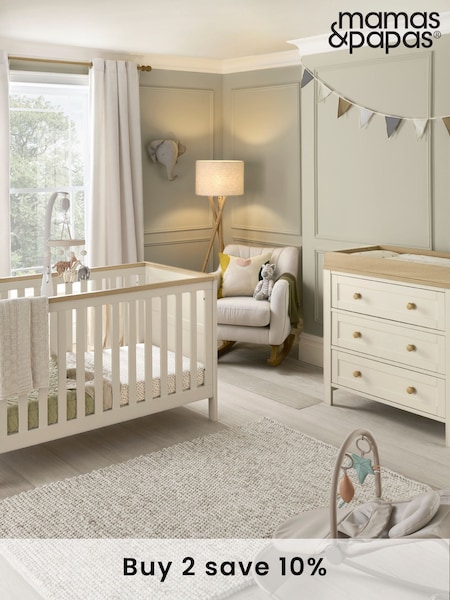 Mamas & Papas Pebble Natural Wedmore 2 Piece Nursery Furniture Set (F75055) | £785
