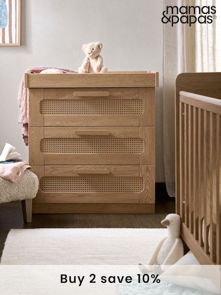 Mamas & Papas Rattan Oak Esna Rattan Nursery Dresser Changer (F75064) | £390