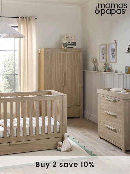 Mamas & Papas Natural Oak Franklin 3 Piece Nursery Furniture Set (F75072) | £1,300