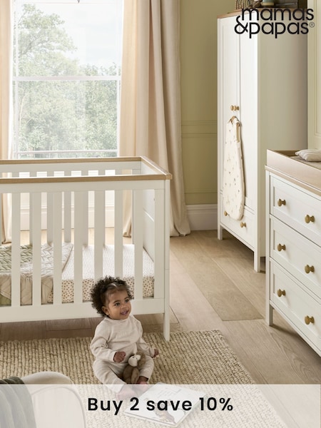 Mamas & Papas White Natural Wedmore Nursery Wardrobe (F75083) | £420