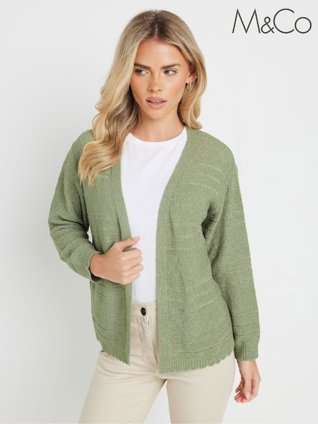 M&Co Green Petite Tape Cardigan (F75133) | £33