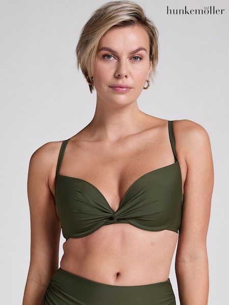 Hunkemoller Green Luna Padded Push-Up Bikini Top (F75183) | £30