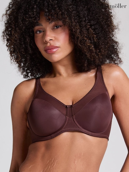 Hunkemoller Brown Nina Non-Padded Underwired Minimizer Bra (F75203) | £34