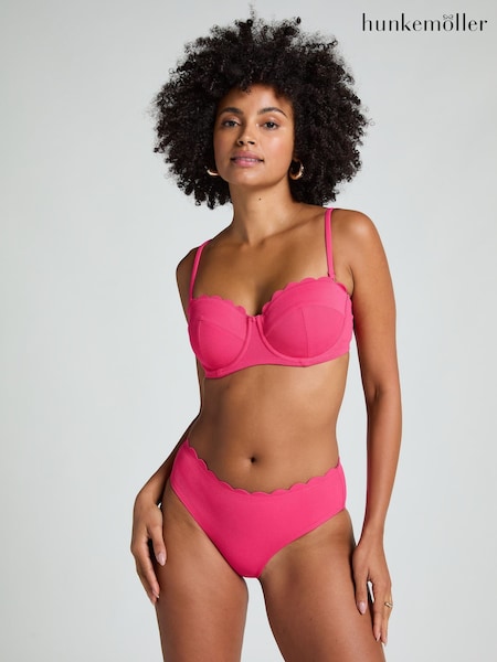 Hunkemoller Scallop Rio Pink Bikini Bottoms (F75204) | £19
