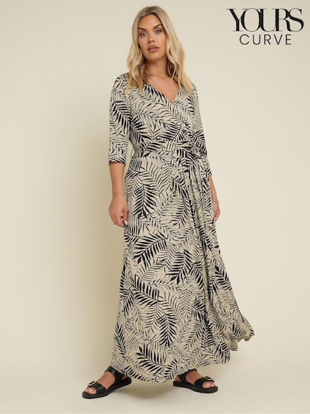 Yours Curve Black Wrap Maxi Dress (F75264) | £37