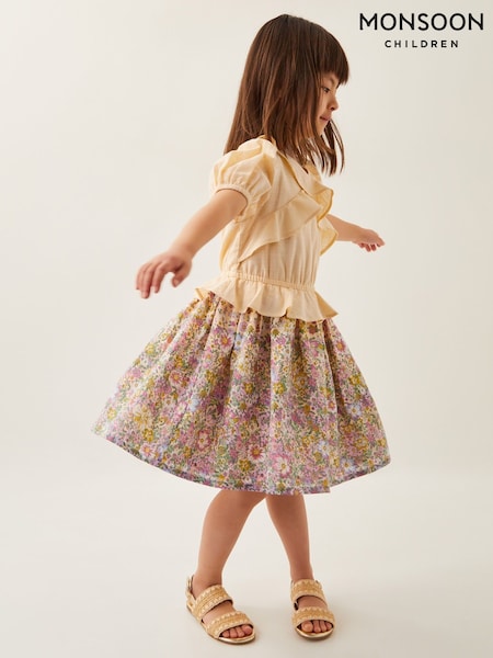 Frilly Floral Cotton Dress (F75280) | £38 - £43