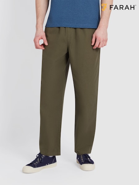 Farah Green Port Drawstring Trousers (F75342) | £75