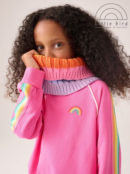 Little Bird by Jools Oliver Pastel Rainbow Stripe Knitted Snood (F75363) | £8 - £10