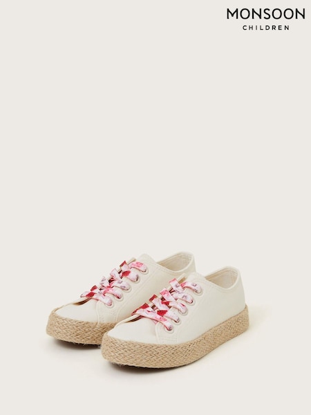 Monsoon Natural Canvas Espadrille Trainers (F75369) | £25 - £29