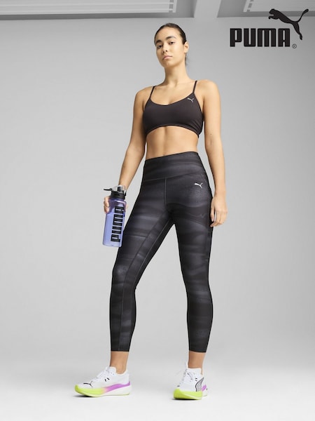 Puma Black Womens VELOCITY All-Over Print Running Tights Leggings (F75429) | £38