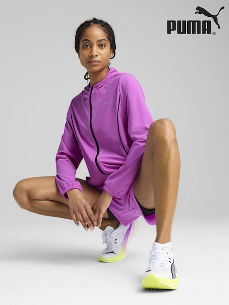 Puma Purple Womens Velocity Woven Running Jacket (F75470) | £50