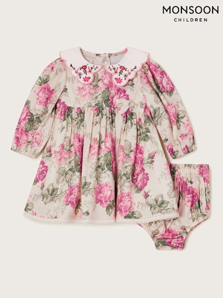 Newborn Betsy Floral Dress and Briefs Set (F75512) | £30