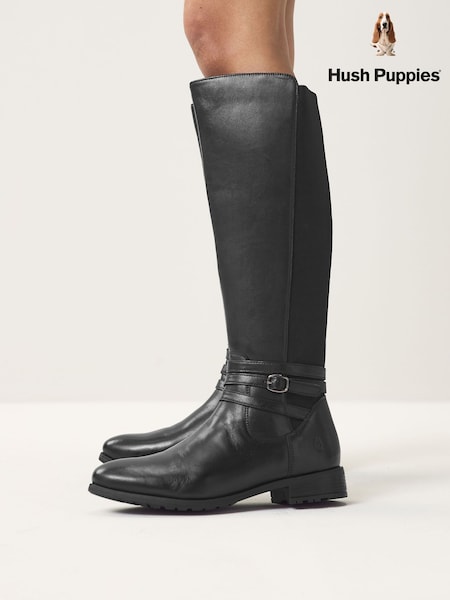 Hush Puppies Black Calf Boots (F75526) | £95