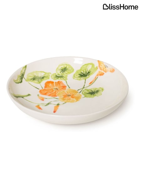 BlissHome Green Insalata Supper Bowl Nasturtium Flower (F75688) | £50
