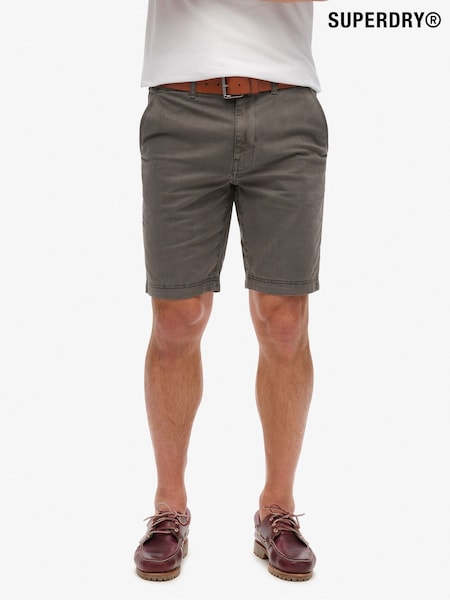 Superdry Grey Chrome Officer Chino Shorts (F75696) | £45