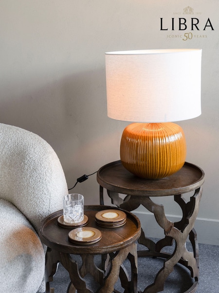 Libra Interiors Brown Bruno Ceramic Table Lamp (F75698) | £150