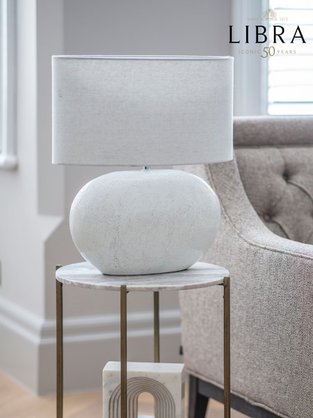 Libra Interiors White Oviedo Terracotta Table Lamp (F75707) | £150
