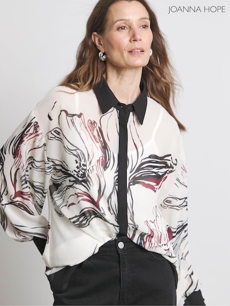 Joanna Hope Printed White Shirt (F75721) | £59