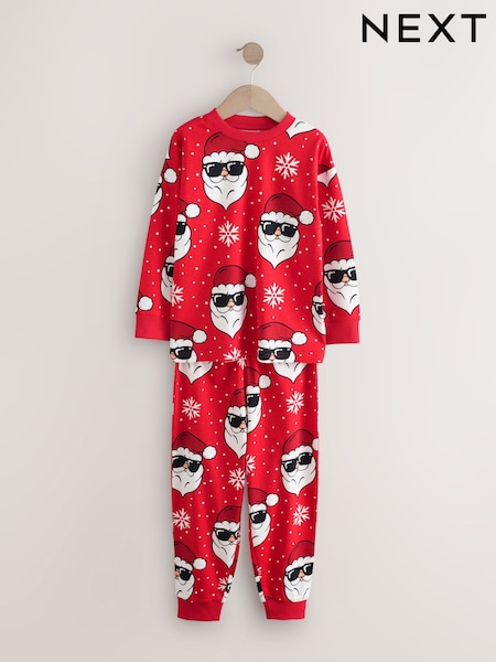 Red Santa Single Jogger Xmas Pyjamas (3-16yrs) (F75831) | £13 - £18