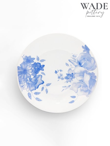 Wade Set of 4 Blue Floral Print Side Pattern Plates (F75894) | £52