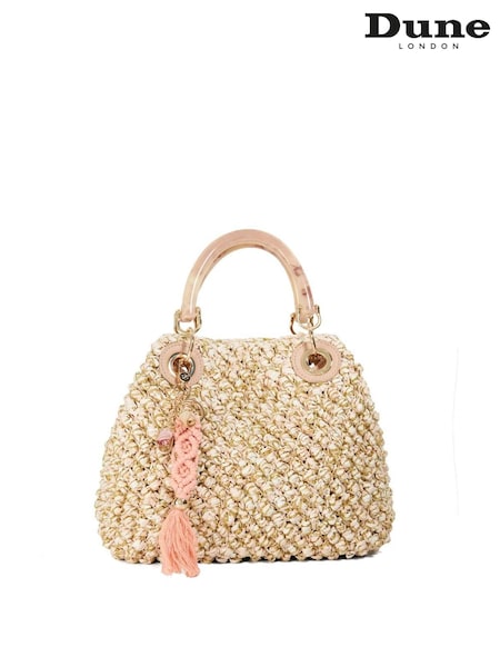 Dune London Cream Small Daiquri Raffia Grab Bag (F75995) | £99