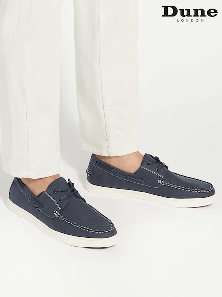 Dune London Blue Blizard Boat Shoes (F76001) | £79