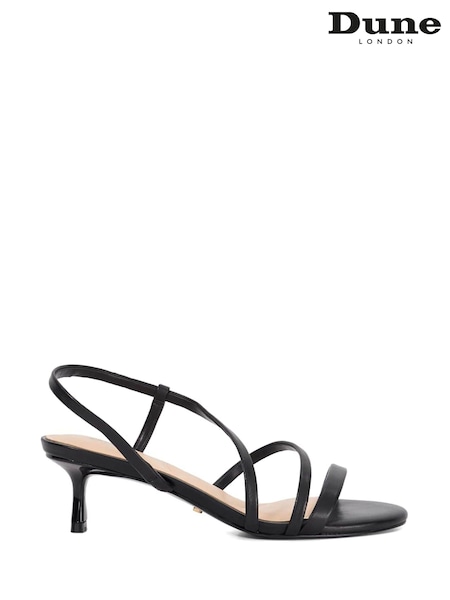 Dune London Black Movement Asymmetric Kitten Heels (F76009) | £79