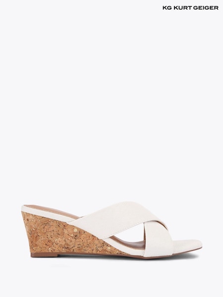 Kg Kurt Geiger Cream Avril Sandals (F76083) | £69