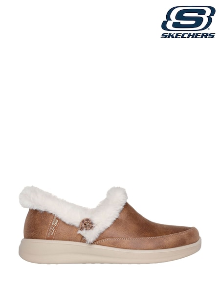 Skechers Brown Slip Ins Cozy Escape Slippers (F76175) | £54